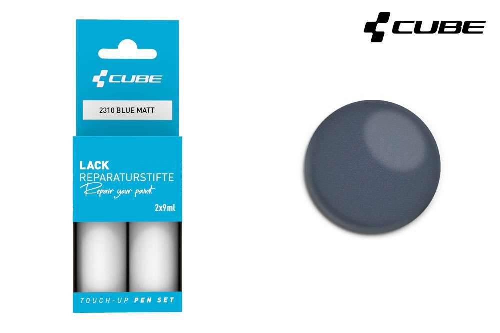 Set de stylos de retouche Cube bleu mat