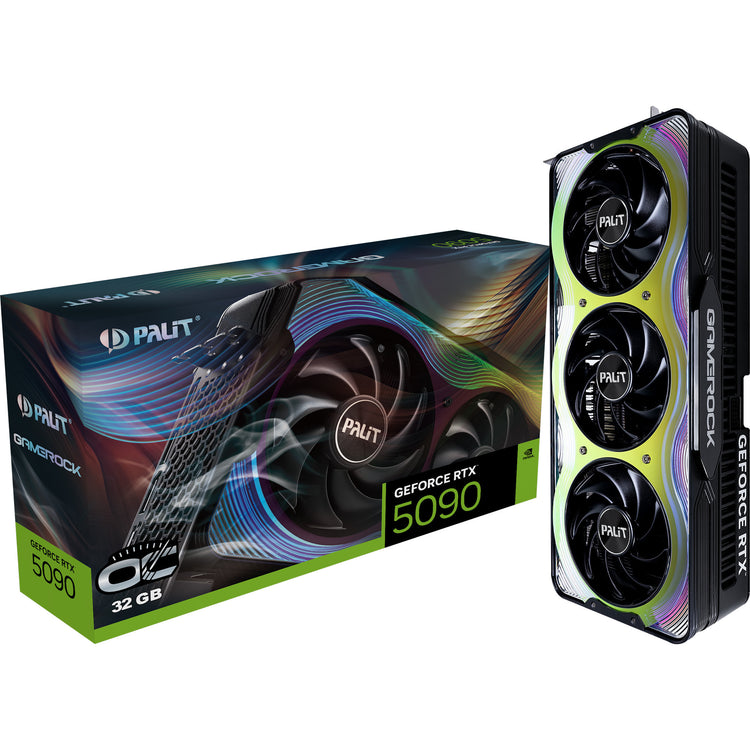 Carte graphique Palit Geforce RTX 5090 Gamerock OC (3x Display Port, 1x HDMI 2.1, DLSS 4)