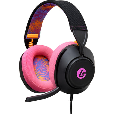 Powera Lucidsound LS10 Casque de jeu filaire – Casque de jeu supra-auriculaire de marque minuit (noir rose, Playstation 5, Playstation 4, Xbox Series X|s, Xbox One, PC, mobile)