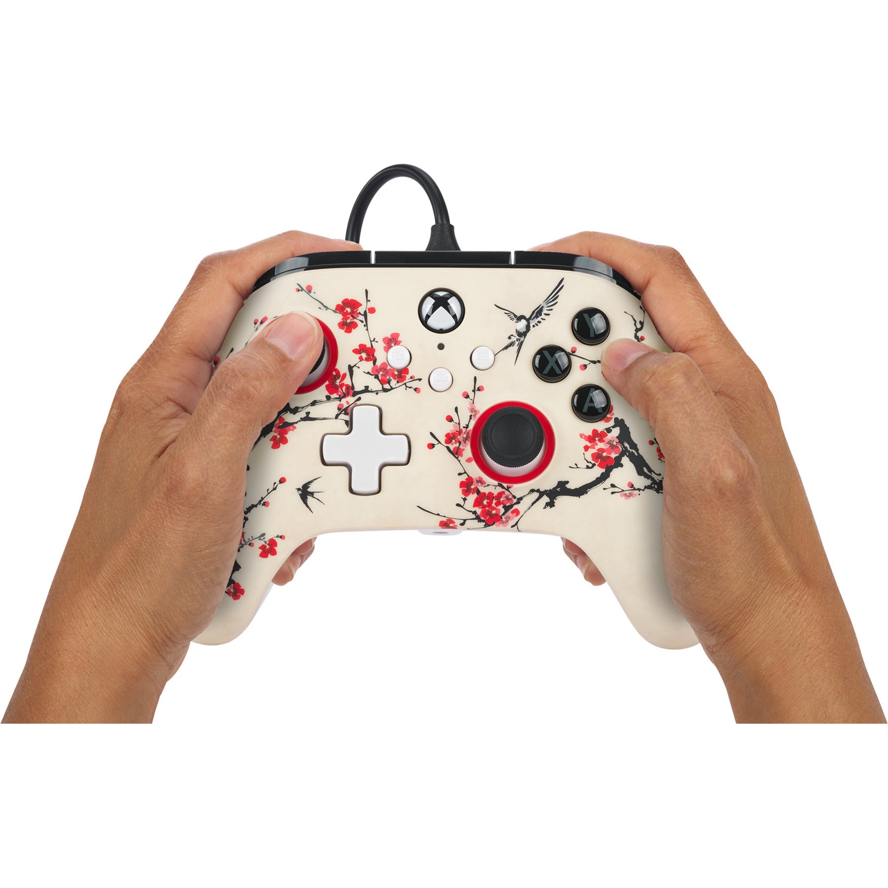 Manette Powera Advantage avec câble pour Xbox Series X|s - Warrior's Nirvana (Magnolia White, Xbox Series X|s, Xbox One, PC)