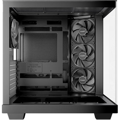 Soyez silencieux! boîtier tour midi light base 500 (noir | 2x USB-A | 1x USB-C | RVB | fenêtre)