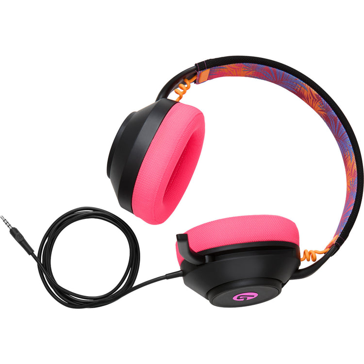 Powera Lucidsound LS10 Casque de jeu filaire – Casque de jeu supra-auriculaire de marque minuit (noir rose, Playstation 5, Playstation 4, Xbox Series X|s, Xbox One, PC, mobile)