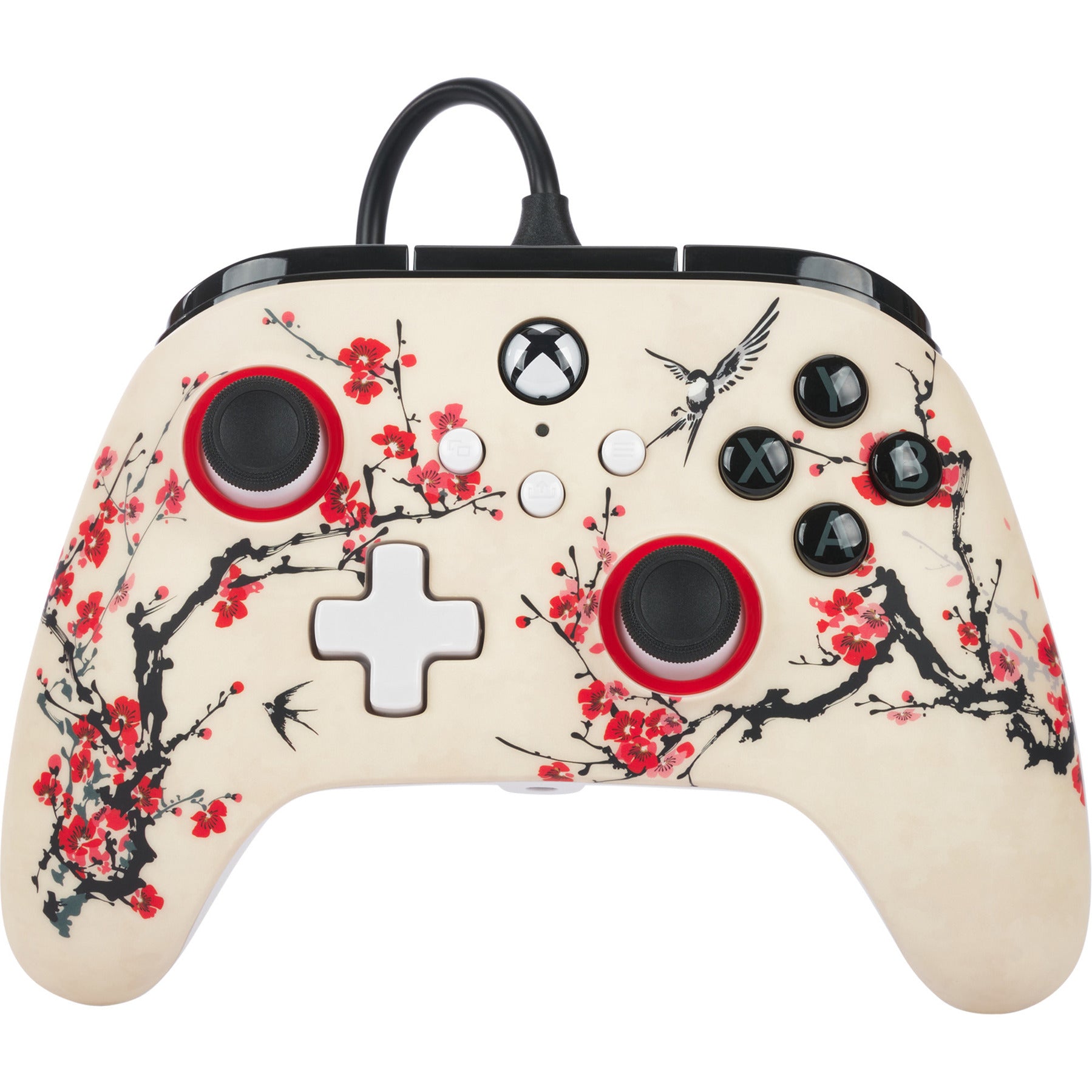Manette Powera Advantage avec câble pour Xbox Series X|s - Warrior's Nirvana (Magnolia White, Xbox Series X|s, Xbox One, PC)