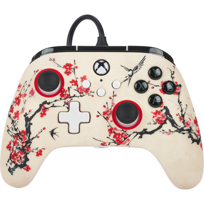 Manette Powera Advantage avec câble pour Xbox Series X|s - Warrior's Nirvana (Magnolia White, Xbox Series X|s, Xbox One, PC)