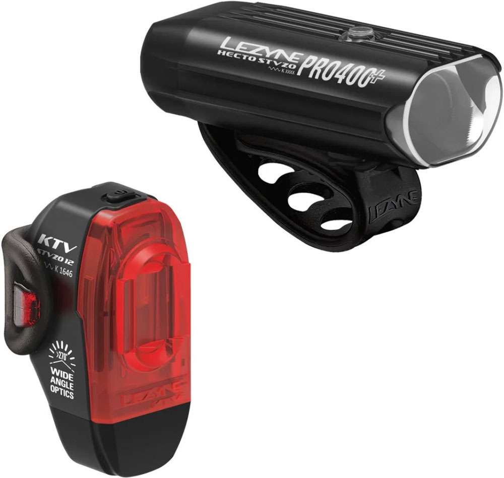 Lezyne hecto drive pro 400+ kit d'éclairage ktv drive stvzo