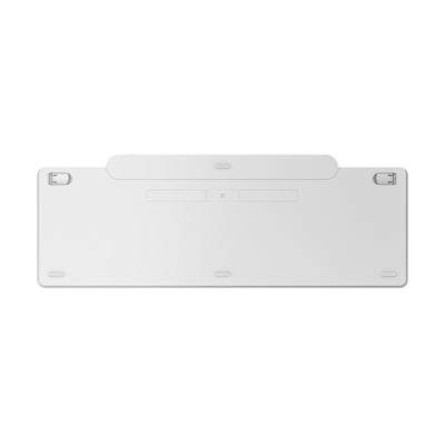 Clavier Bluetooth auto-rechargeable Lenovo 800 (blanc, disposition américaine (QWERTY), piston, 100 %, interrupteur à piston, Bluetooth 5.1, USB-C)