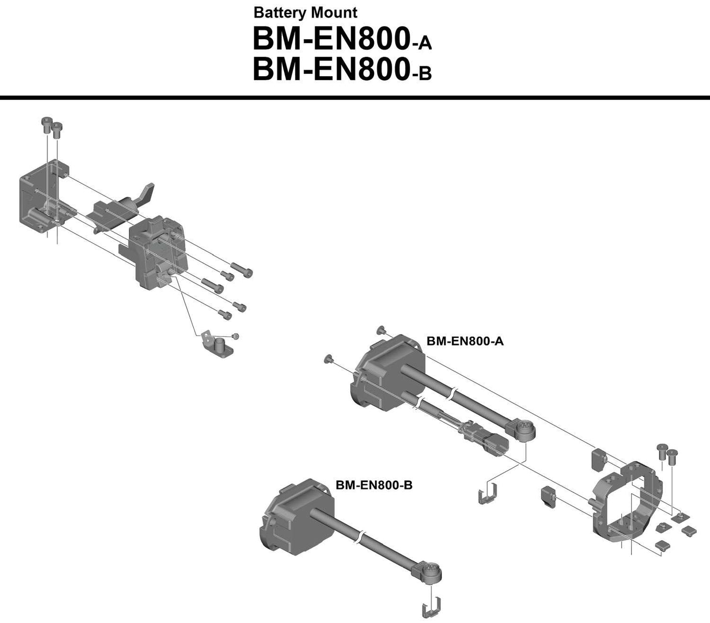 Support de batterie intégré pour tube diagonal Shimano steps bm-en800 avec support d'unité clé
