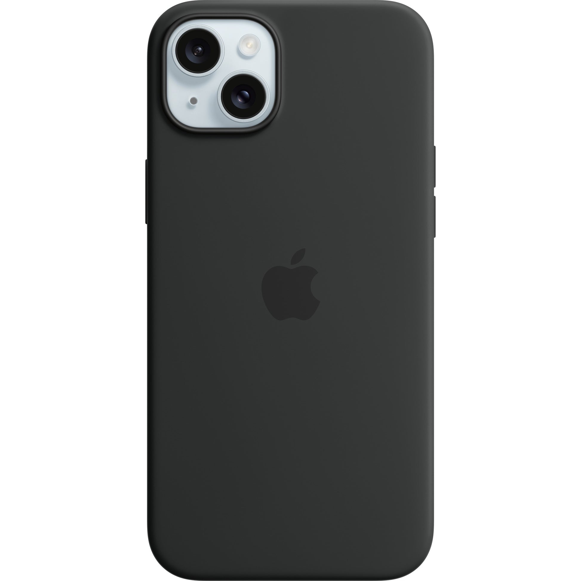 Coque en silicone Apple avec MagSafe pour iPhone 15 Plus (noir)