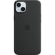 Coque en silicone Apple avec MagSafe pour iPhone 15 Plus (noir)