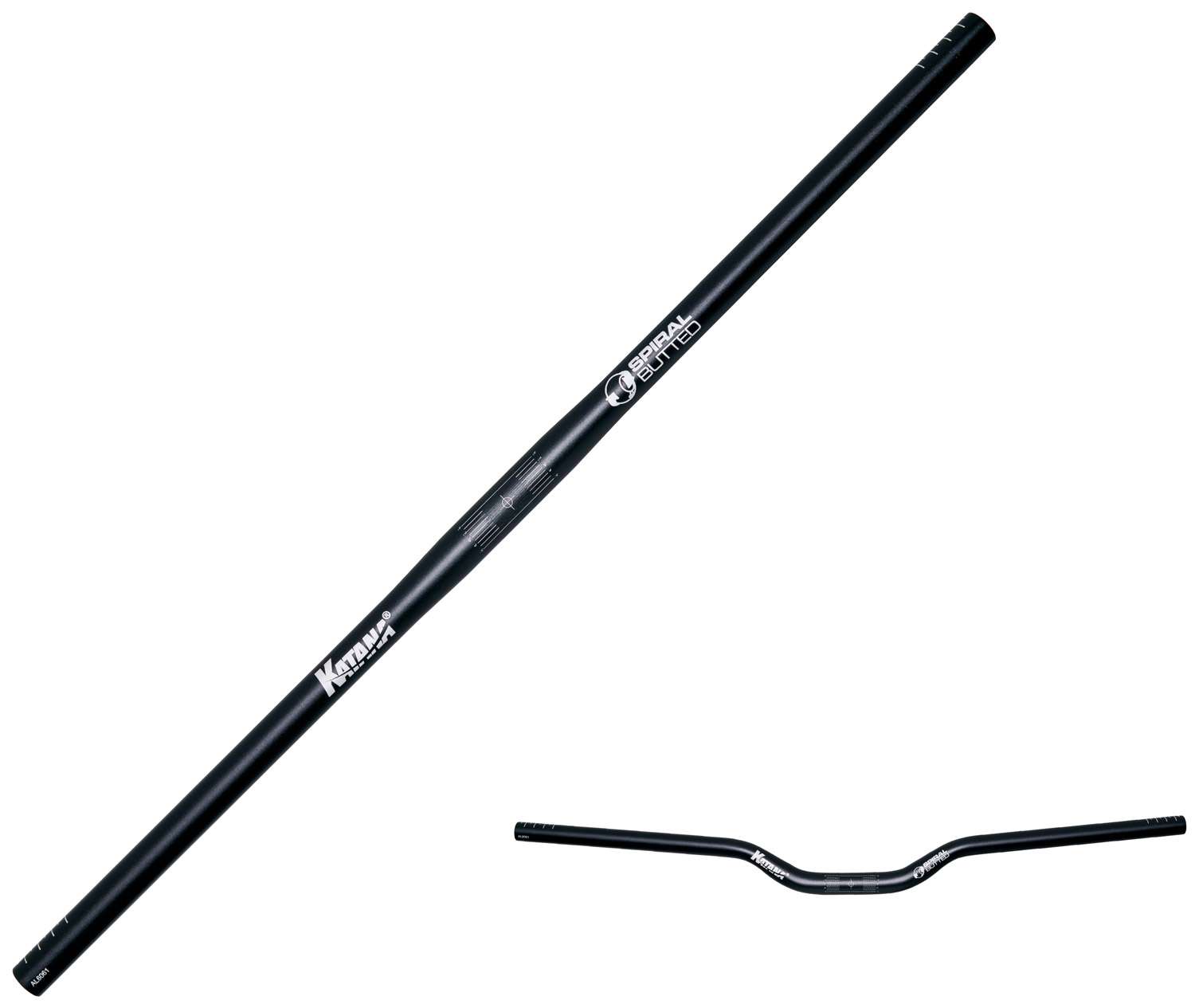 Guidon Katana en spirale à section variable, guidon de 25,4 mm