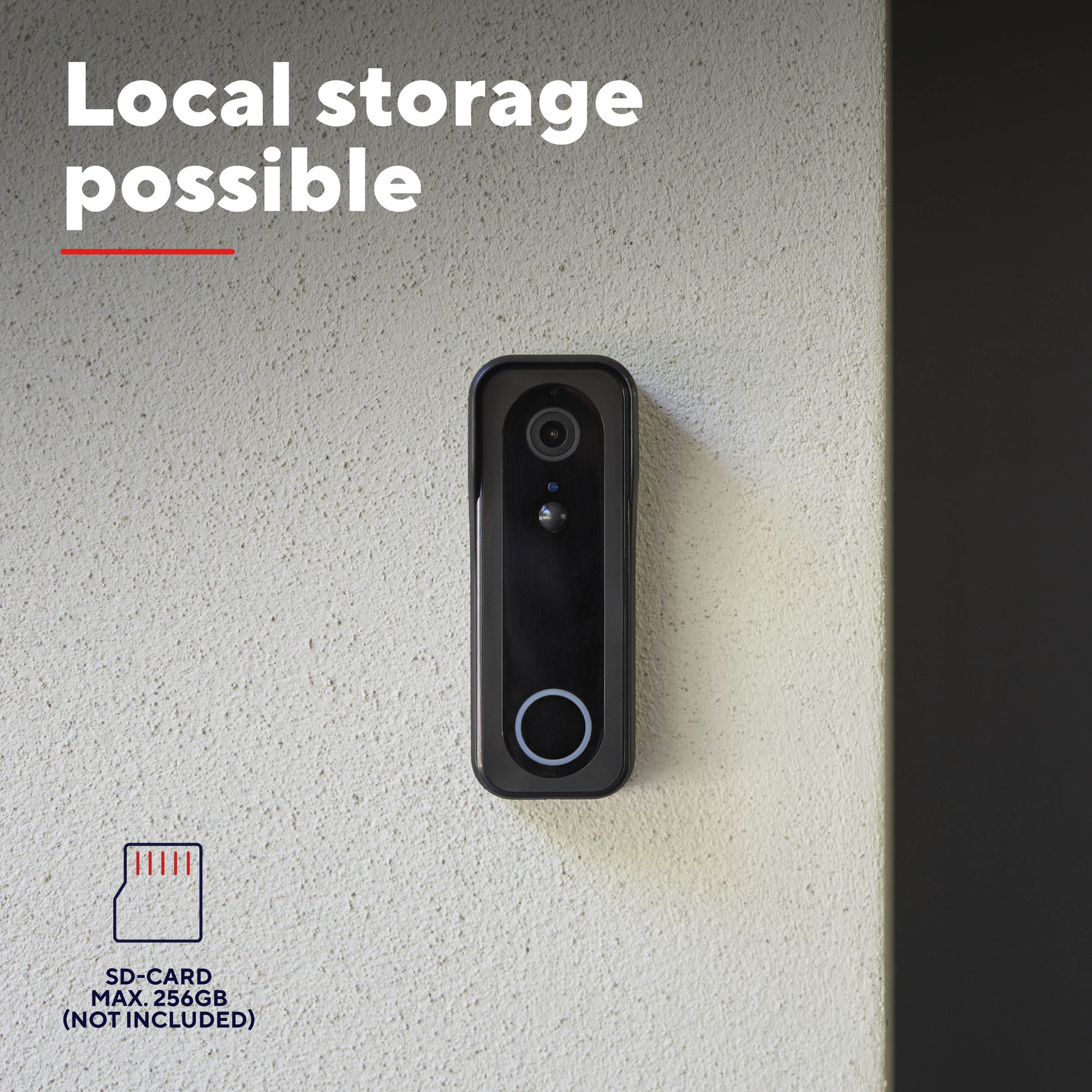 Trust doorcam-3000 caméra de sonnette WiFi intelligente (noir, WiFi 2,4 GHz)