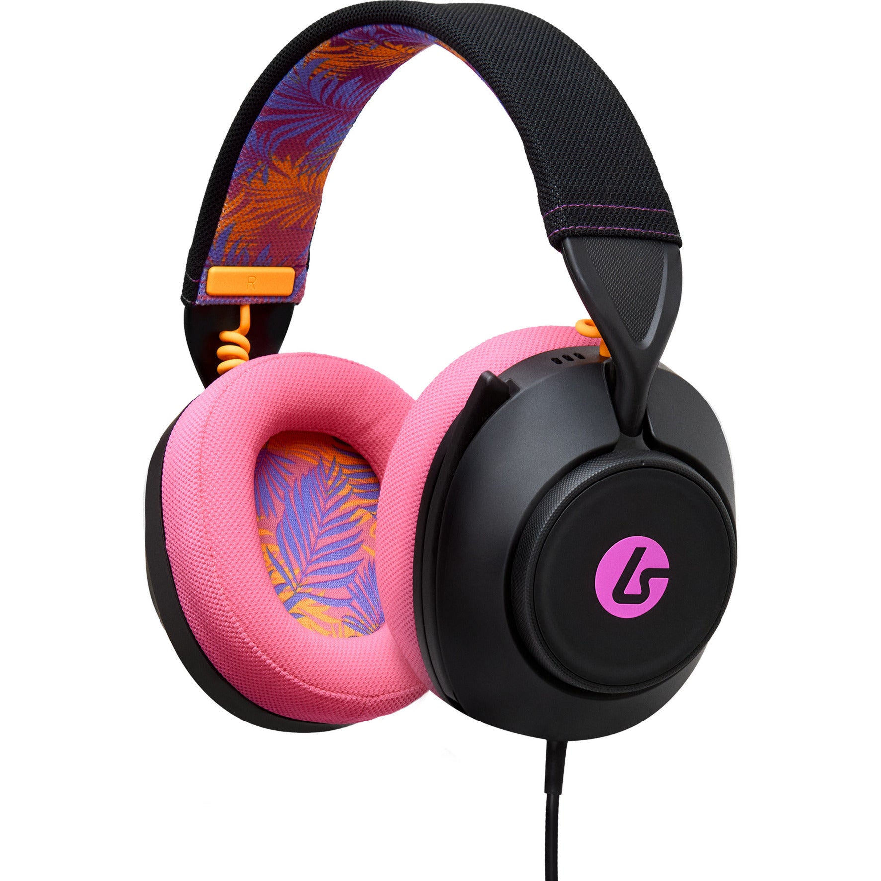 Powera Lucidsound LS10 Casque de jeu filaire – Casque de jeu supra-auriculaire de marque minuit (noir rose, Playstation 5, Playstation 4, Xbox Series X|s, Xbox One, PC, mobile)