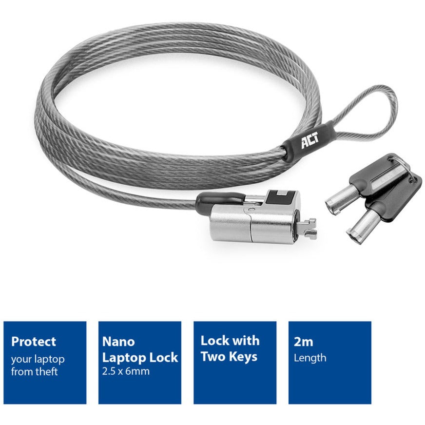 Act Connectivity Nano Liptop Lock avec les clés