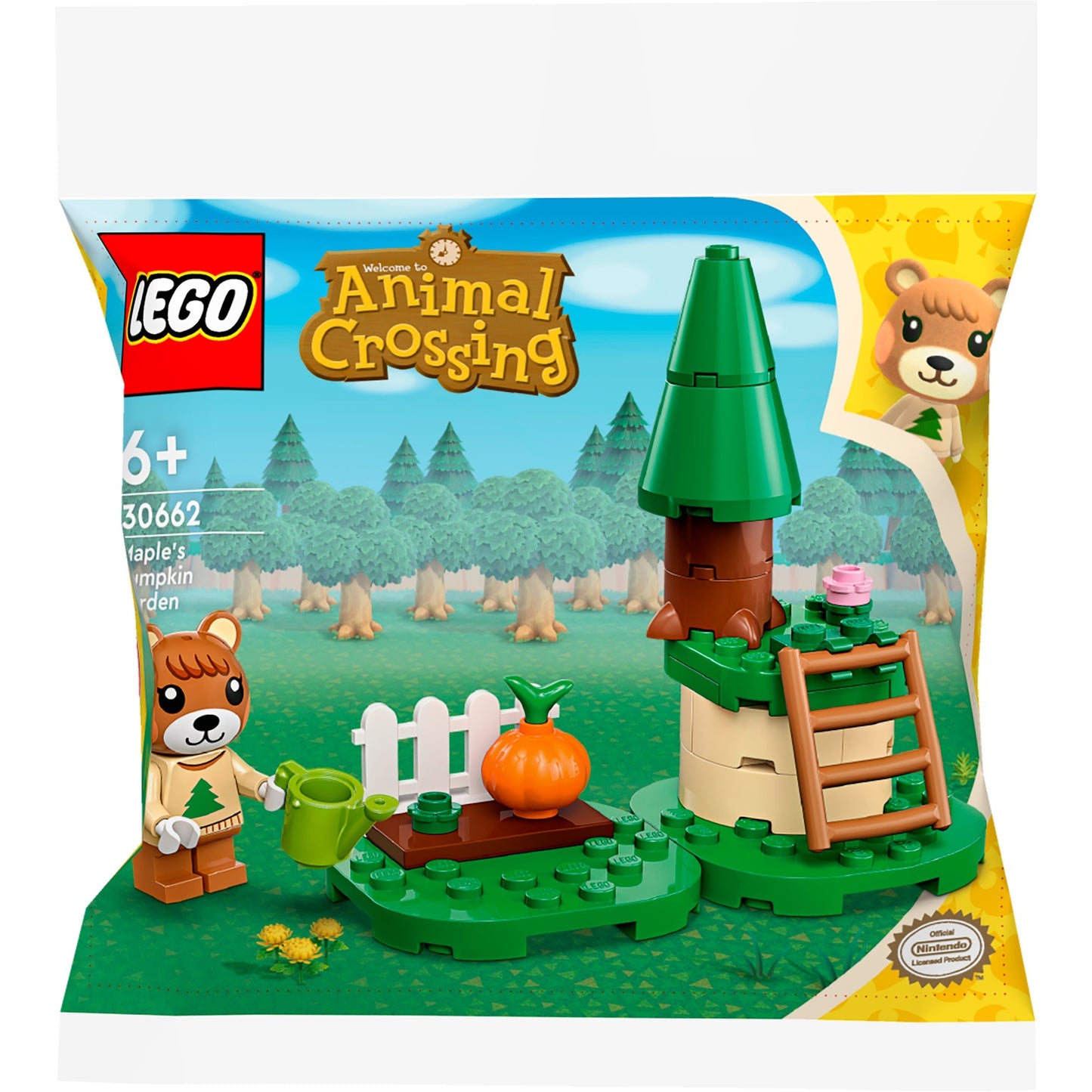 Lego animal cross - jouet de construction de jardin de citrouilles d'érable (30662)