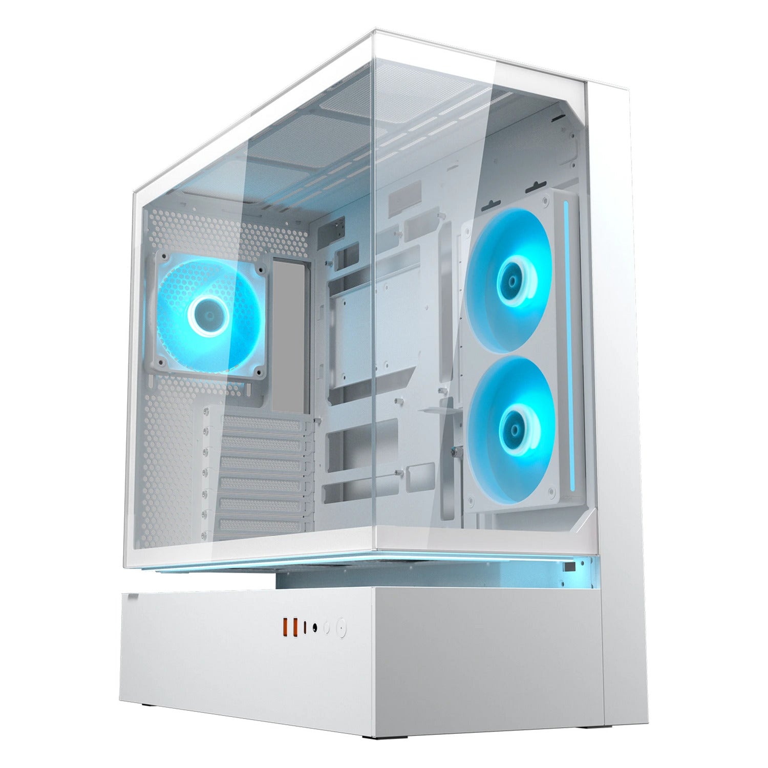 Boîtier tour midi Cougar cfv235 (blanc | 2x USB-A | 1x USB-C | RGB | verre trempé)