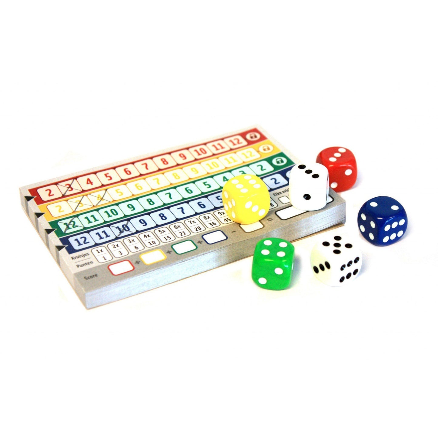 Jeux de gobelin blancs Qwixx Dice Game