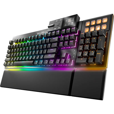 Soyez silencieux! Clavier de jeu mécanique RVB tactile silencieux à montage sombre (noir, disposition américaine (qwerty), tactile silencieux, 100 %, argb, touches pbt à double prise, station d'accueil multimédia)