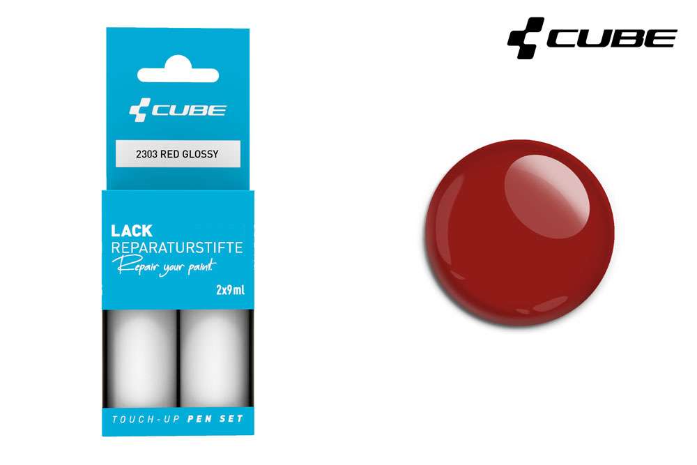 Set de stylos de retouche Cube rouge brillant