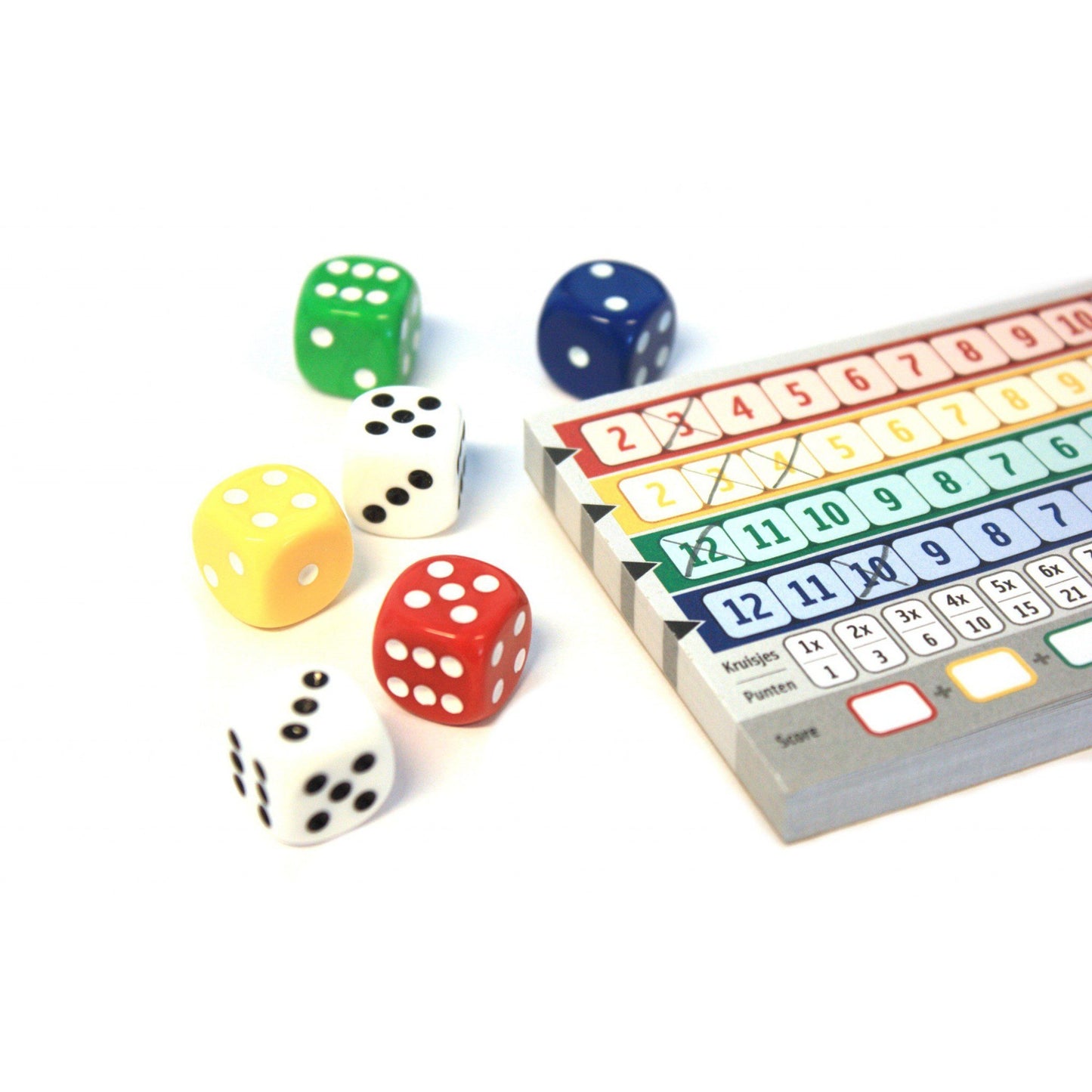 Jeux de gobelin blancs Qwixx Dice Game