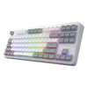 Hator rockfall 3 tkl sans fil, clavier de jeu (blanc, disposition américaine, hator aurum orange, RVB, touches PBT, hotswap, Bluetooth USB-C 2,4 GHz)