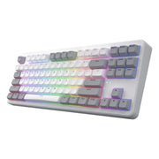 Hator rockfall 3 tkl sans fil, clavier de jeu (blanc, disposition américaine, hator aurum orange, RVB, touches PBT, hotswap, Bluetooth USB-C 2,4 GHz) - afbeelding 4