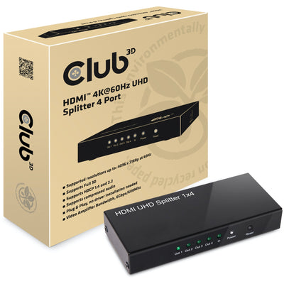 Club 3D HDMI 2.0 Splitter UHD 4 ports