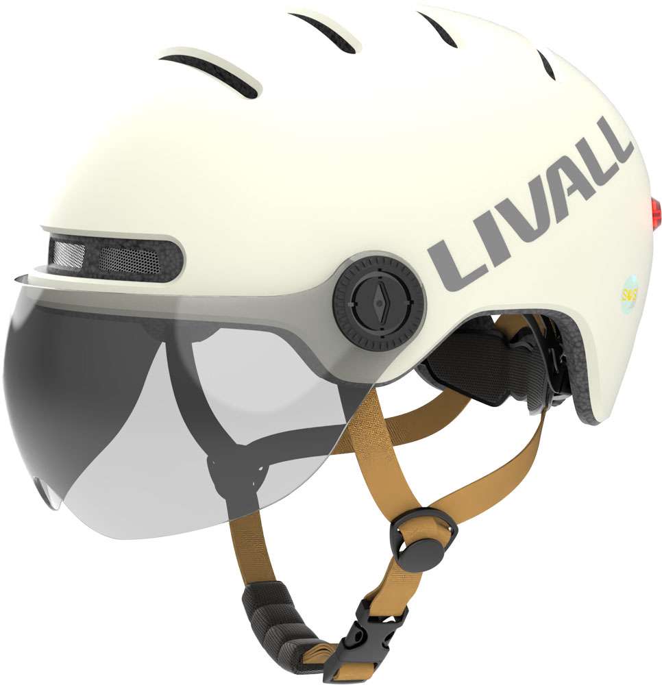 Livall l23 - casque de vélo urbain à LED avec visière