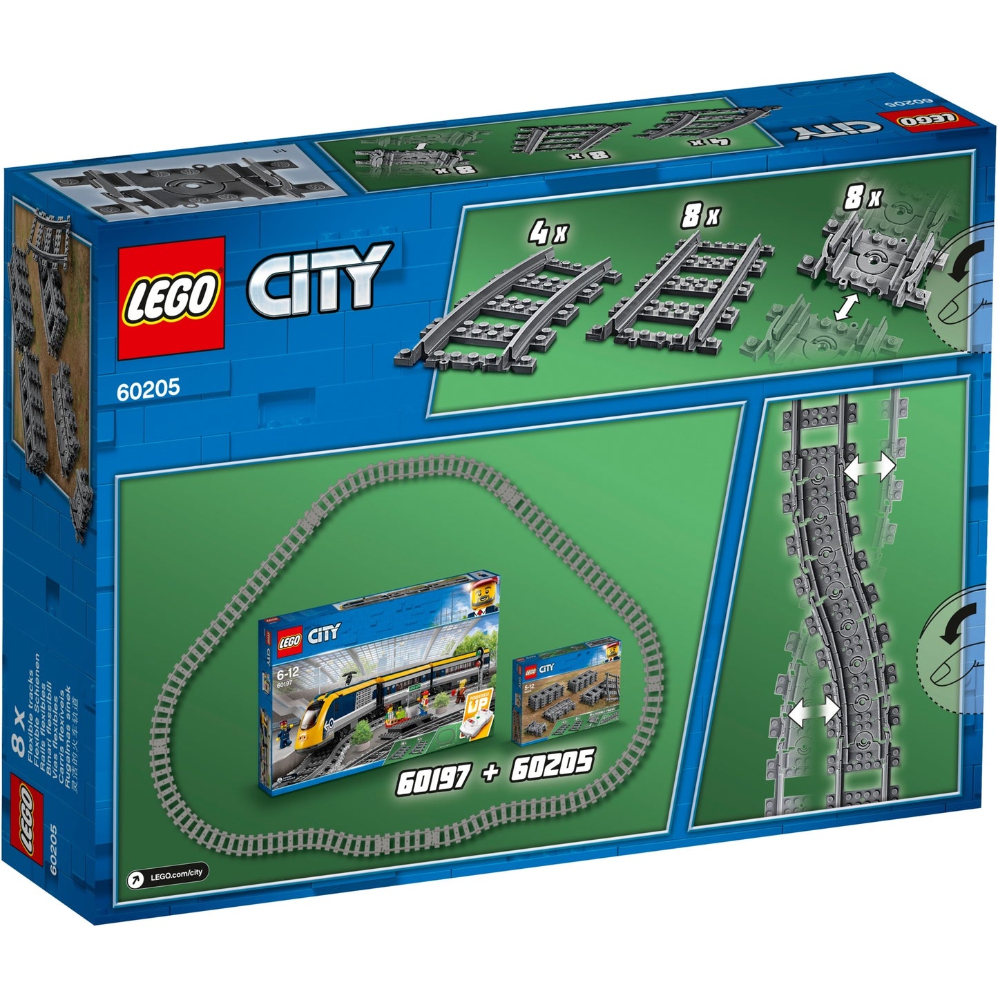 Lego City 60205 Rails flexibles 20 pièces