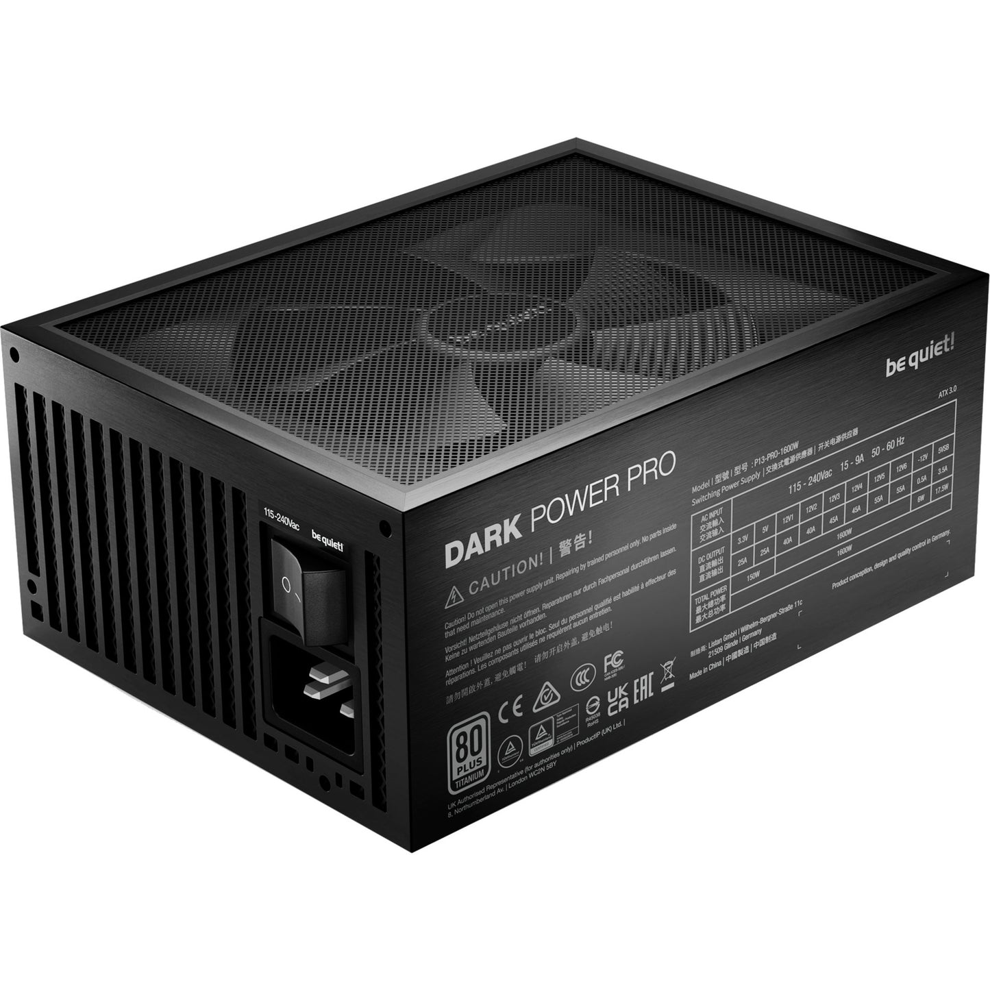 Soyez silencieux! Dark Pro 13, 1600W