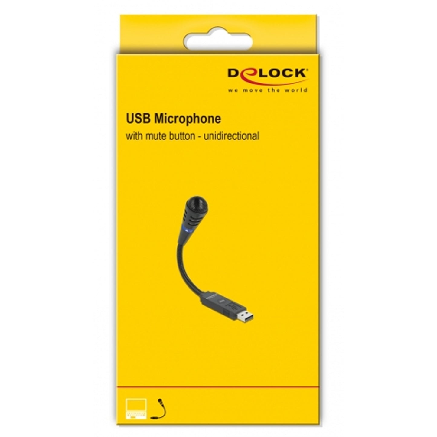 Microphone de cou de cygne de Dellock USB avec bouton muet