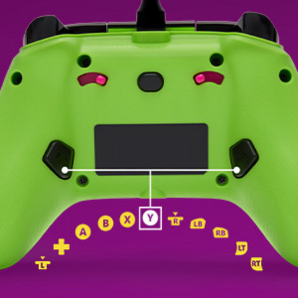 Manette Powera Advantage avec câble pour Xbox Series X|s - Fortnite : Glow (vert néon, Xbox Series X|s, Xbox One, PC)