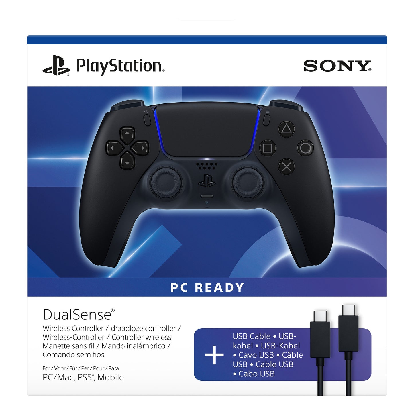 Manette sans fil Sony DualSense - noir minuit (zwart)