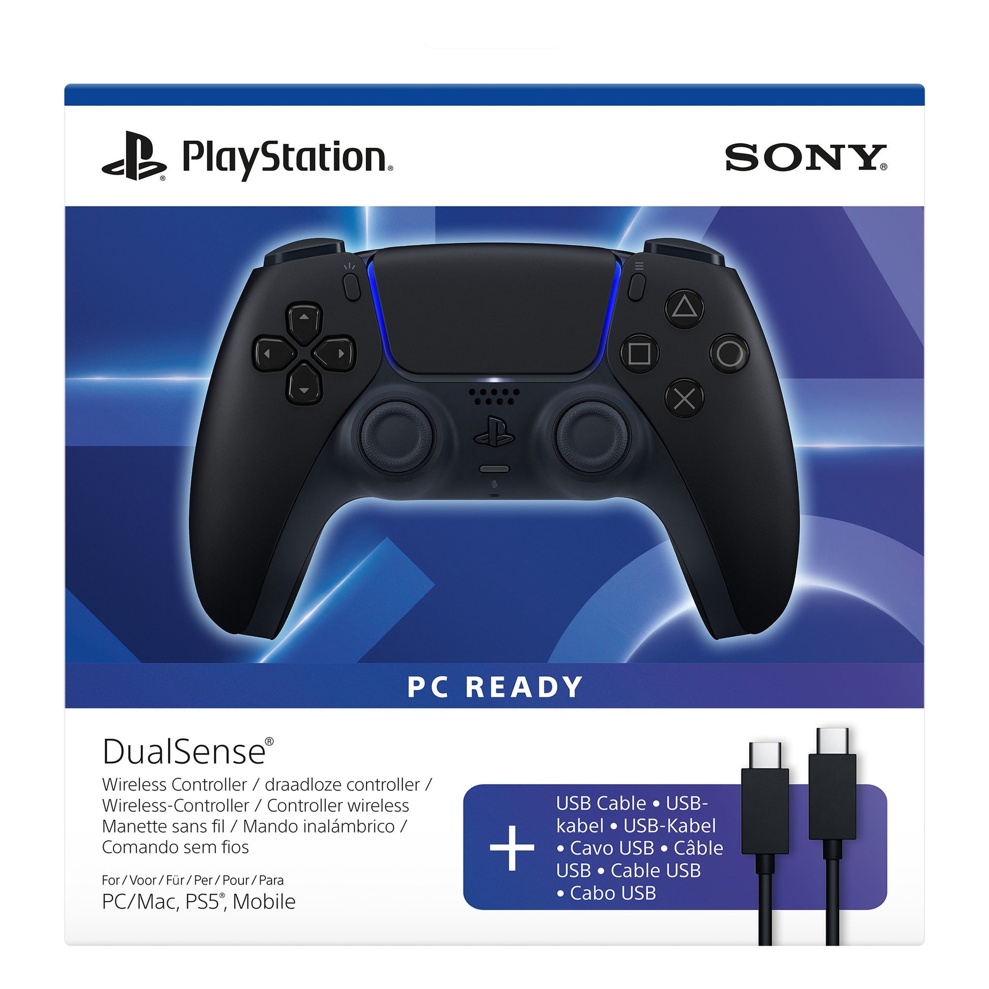 Manette sans fil Sony DualSense - noir minuit (zwart)