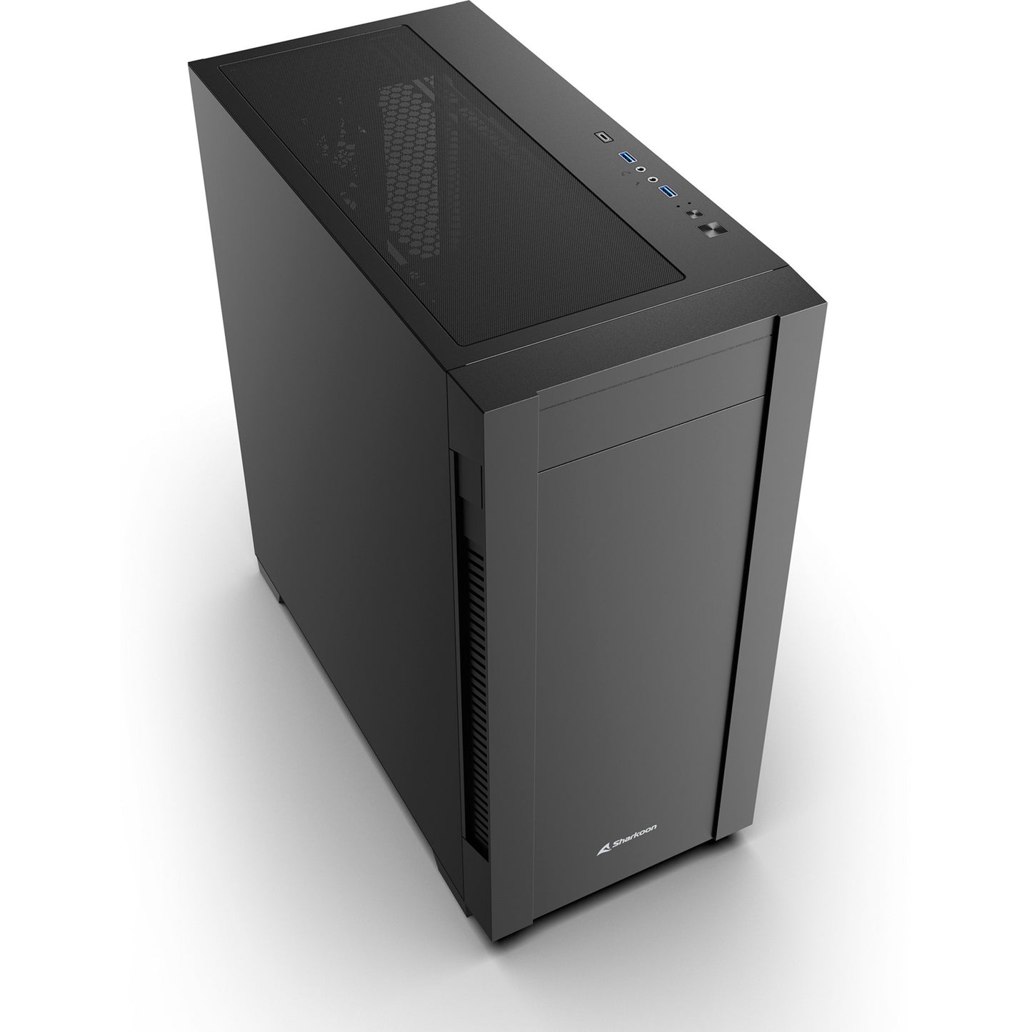 Boîtier tour midi Sharkoon s25-v2 (noir | 2x USB-A | 1x USB-C)