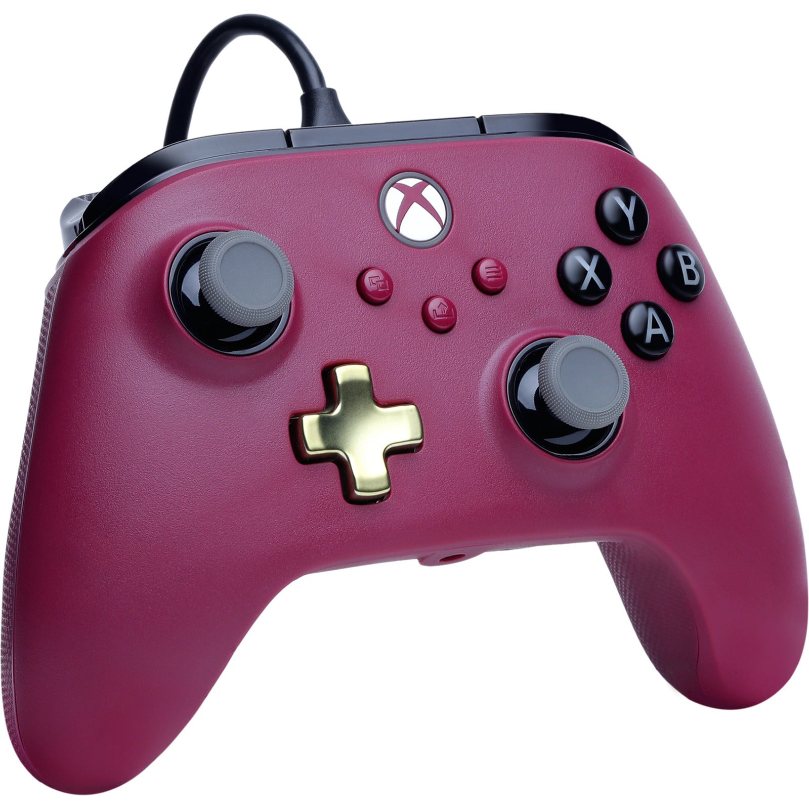 Manette filaire Powera Advantage Plus pour Xbox Series X|s - Ruby (Rouge foncé, Xbox Series X|s, Xbox One, PC)