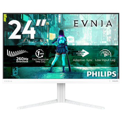 Moniteur Philips Evnia 24m2n3201pl 23,8 (blanc, 1x HDMI 2.1, 1x display port 1.4, 260 Hz (overclock))