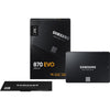 Samsung MZ-77E2T0B 870 EVO SSD, 2 TB, 2,5, SATA3, 6 Gbps, 3d V-NAND, 560 550 MB S, 512 MB GDR4