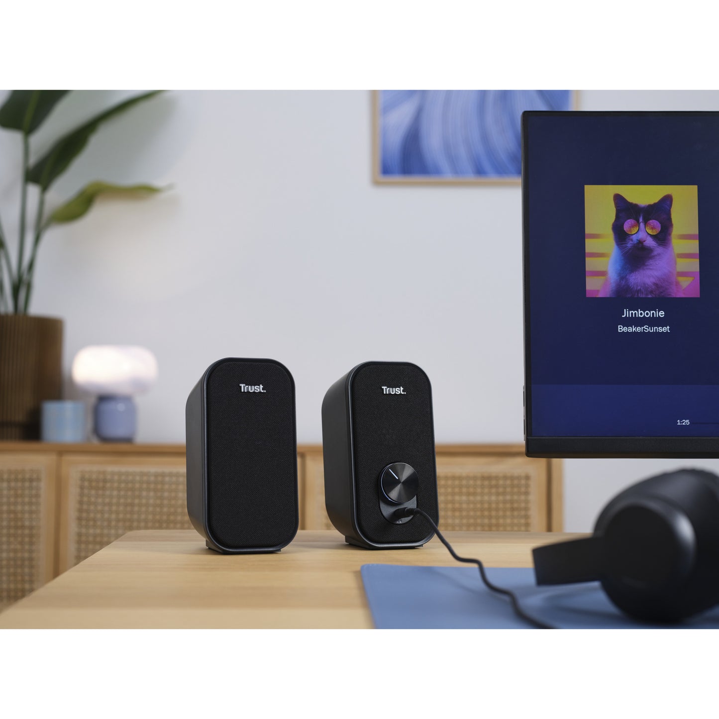 Trust ador 2.0 ensemble d'enceintes haut-parleur PC (noir gris)