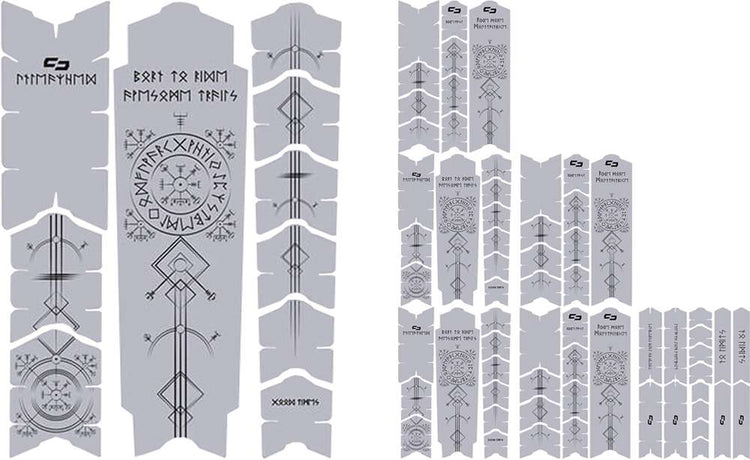 Film protecteur de cadre anti-rayures Unleazhed - runes of shred noir mat
