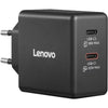 Lenovo double USB-C (65 W) gan (noir, 2x USB-C, alimentation)