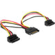 Dellock 15 pin-sata> 2x connecteur alimentaire SATA
