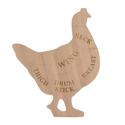 Esschert planche à découper design poulet l bambou 39,8x49,5x1cm