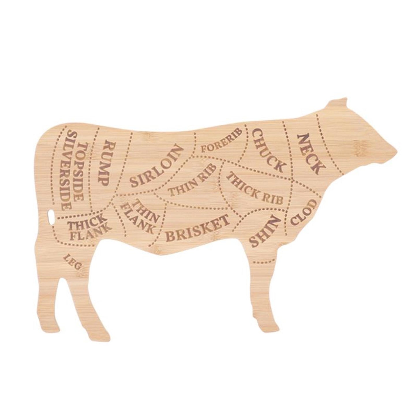 Esschert planche à découper design vache l bambou 49,5x31cm