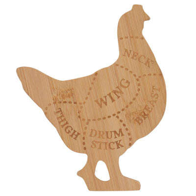 Esschert planche à découper design poulet s bambou 15,4x19x1cm