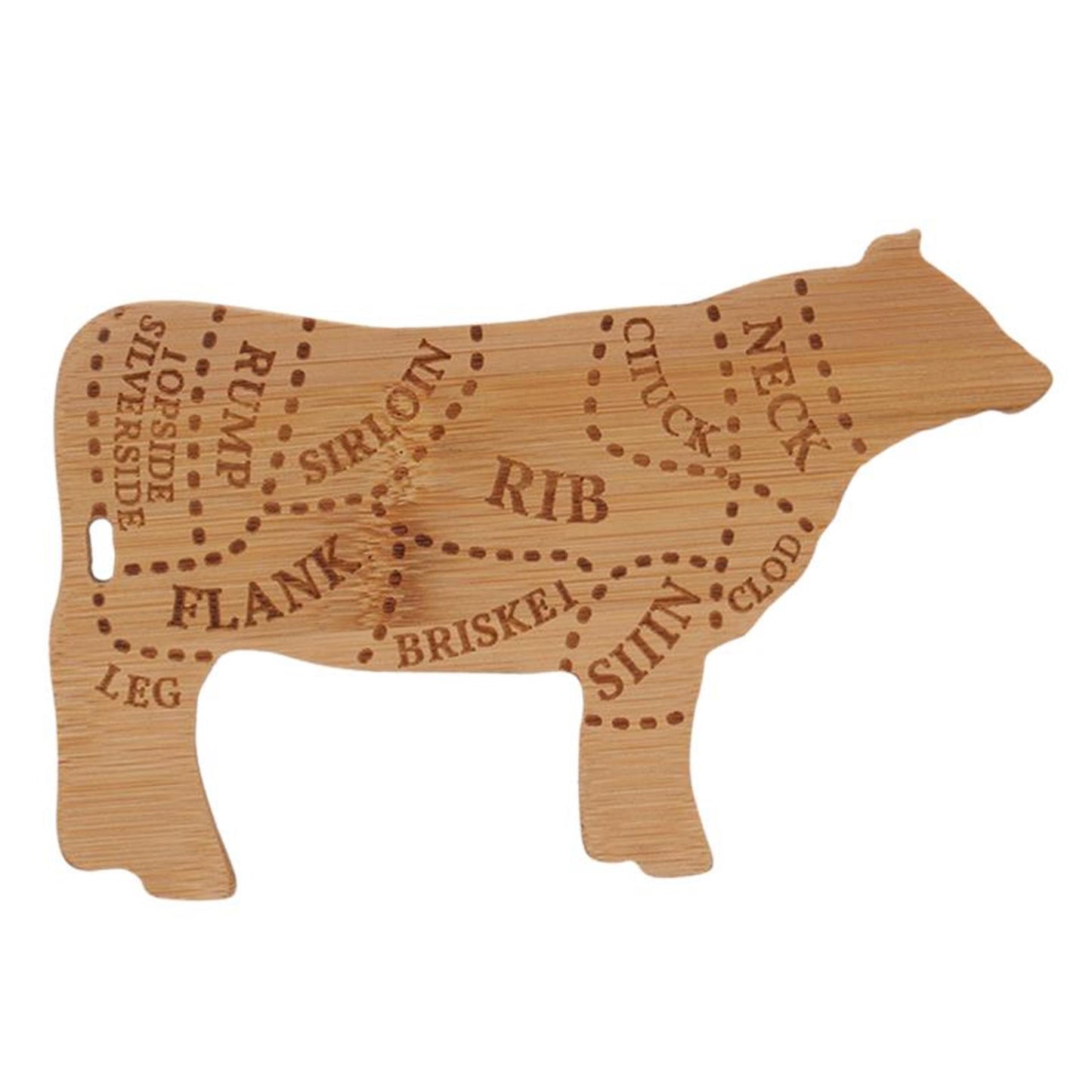 Esschert planche à découper design vache en bambou 19x12,2x1cm