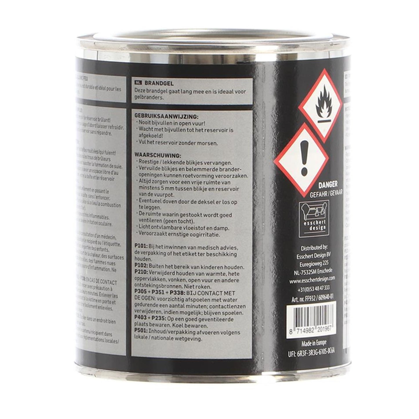 Gel anti-feu design Esschert en boîte de 500 ml