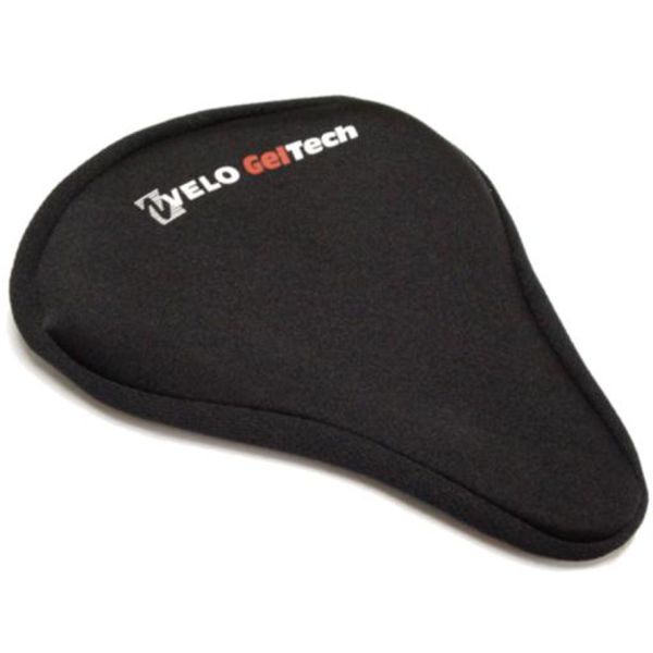 Pont de selle velo peluche - gel - dames - noir