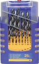 Fisch-tools jeu de forets hélicoïdaux à bois | 25 pièces | d. Pas de 1-13 mm 0,5 mm | acier au chrome vanadium | 1 pièce - 0120025k01 - 0120025k01
