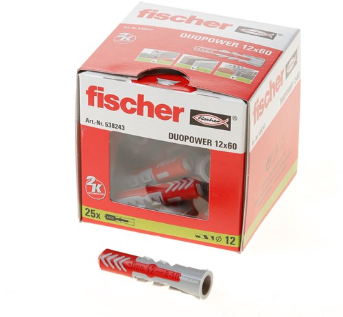 Fischer duopower 12x60 25 pièces - 538253
