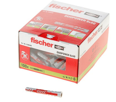 Fischer duopower 6x50 100 pièces - 538250